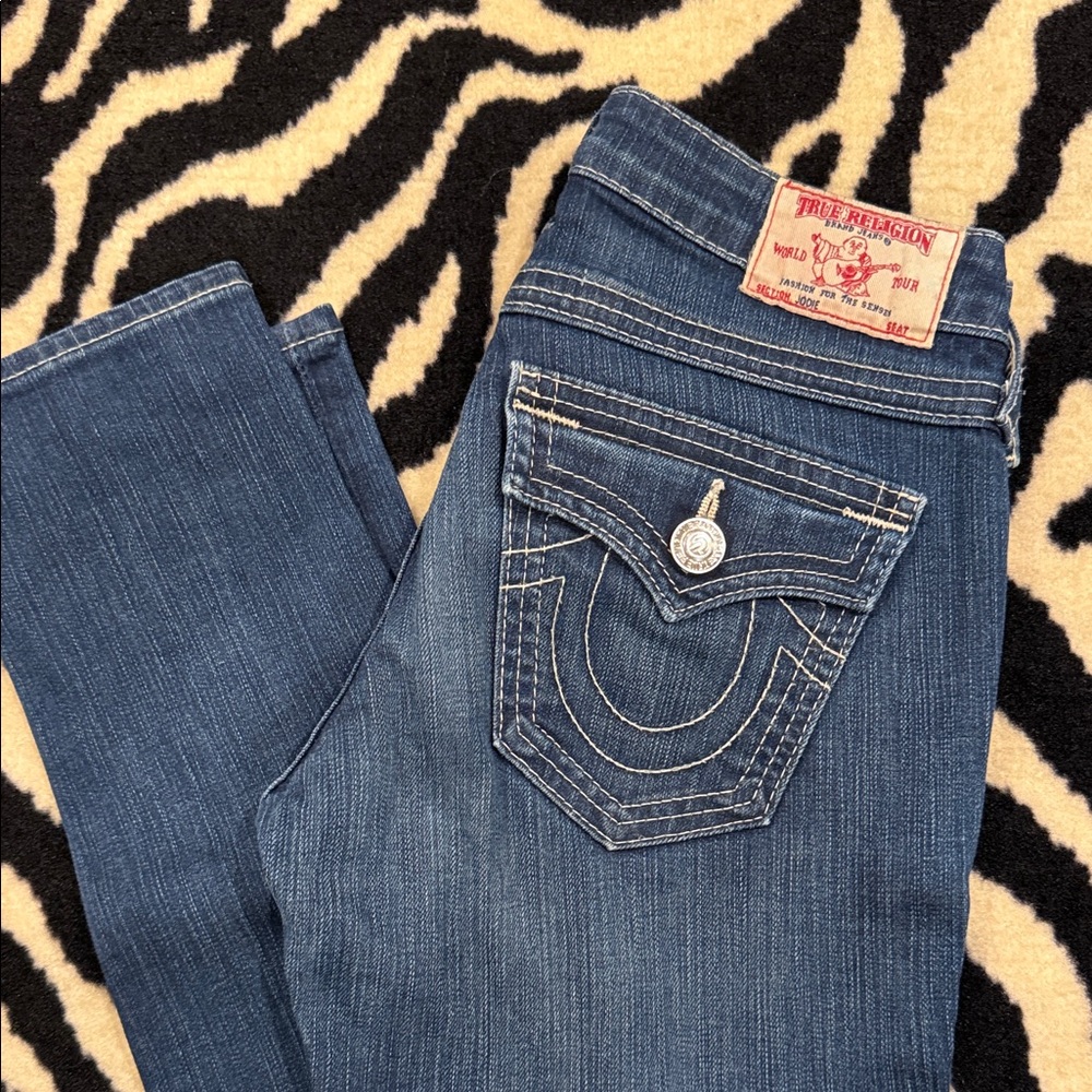 True Religion Women's Dark Blue Denim Jeans